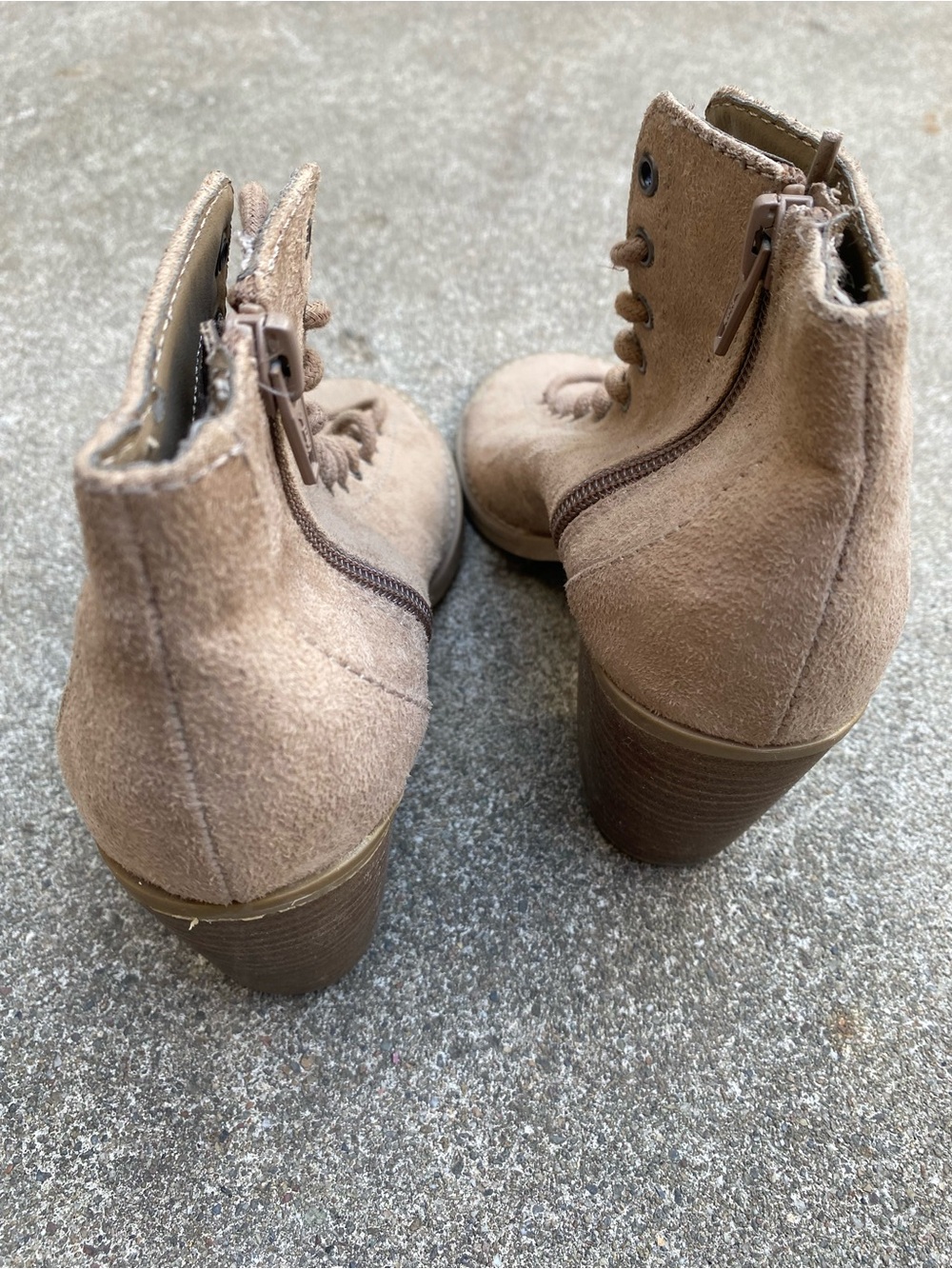 Mossimo Supply Co Women's Open Toe Lace Up Wedge Fat Heels Size 6.5 - Picture 4 of 5